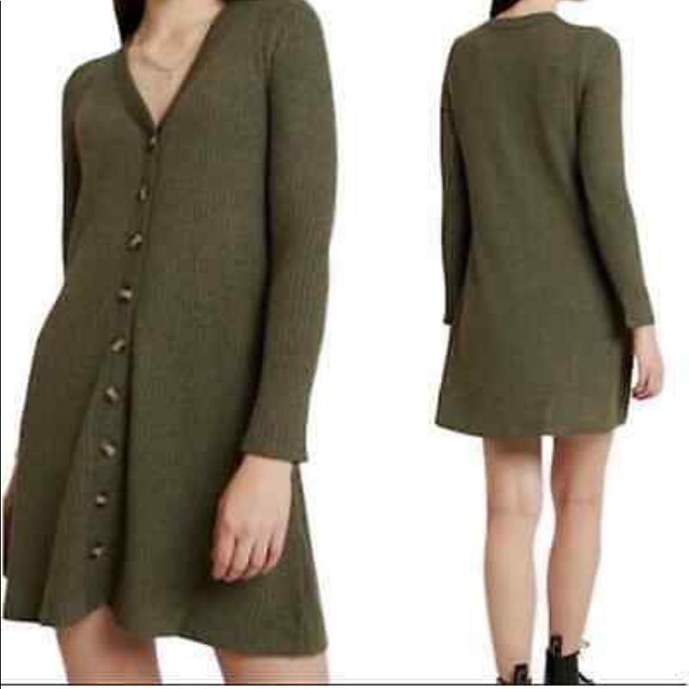 American Eagle Long-Sleeve Button-Up Dress NWT